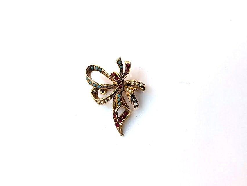 Vintage Bow Pin, Vintage Jewelry