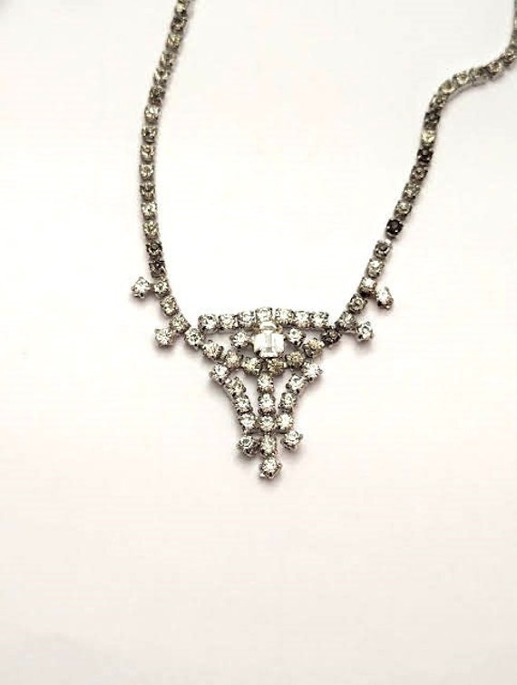 Vintage 1950's Rhinestone Necklace - image 1