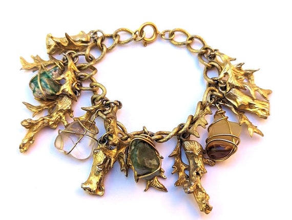 Vintage Ocean-Themed Charm Bracelet - image 2