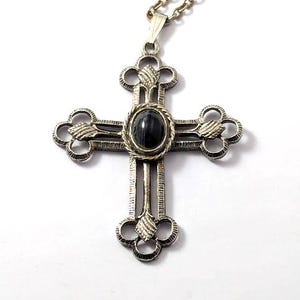 Vintage Cross Necklace, Vintage Jewelry