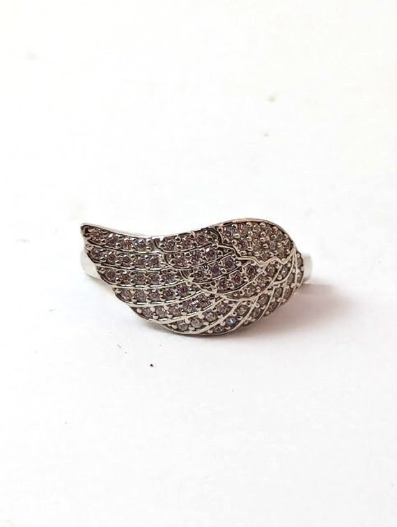 Vintage Sterling Silver Wing Ring - image 1