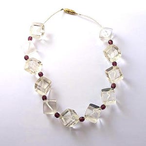 Vintage Modernist Acrylic Beaded Necklace