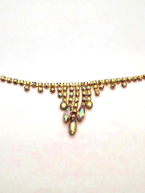 Vintage 1950's Rhinestone Necklace, Vintage Jewel… - image 5