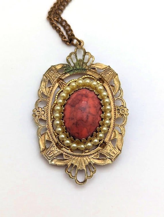 Vintage Medallion Necklace - image 2