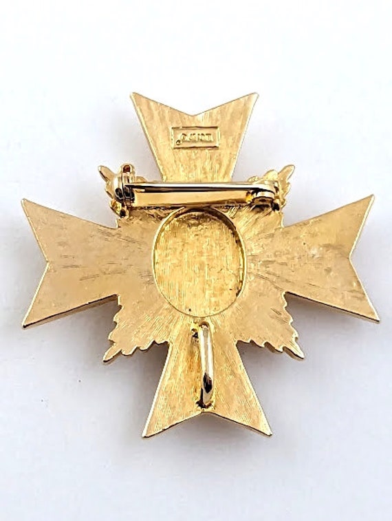 Vintage Maltese Cross Pin, Vintage Jewelry - image 3