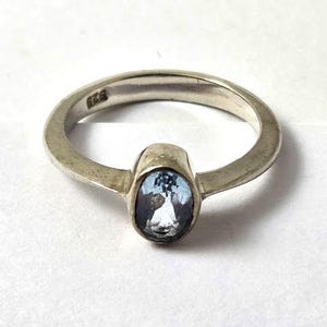Vintage Topaz Ring in Sterling Silver, Vintage Jewelry