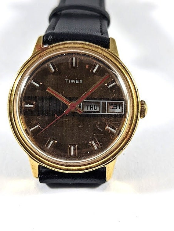 Vintage Timex Day/date Men's Watch Vintage Jewelry Etsy
