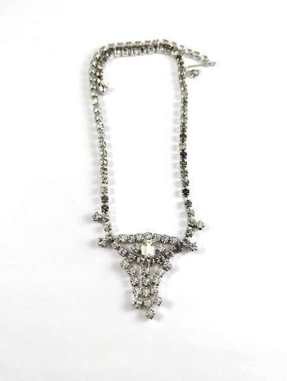 Vintage 1950's Rhinestone Necklace - image 2