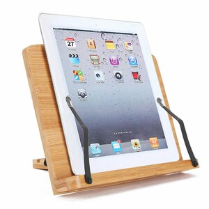 Adjustable Wooden Book Stand & Adjustable Book Display Stand | Recipe Cookbook Stand | Foldable Portable Bible Stand | Book Reader Bookend