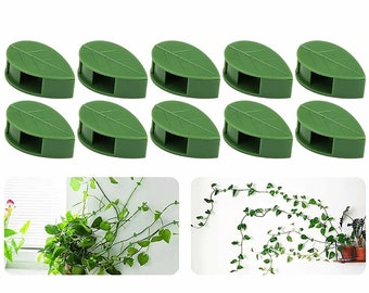 100PCs Invisible Plant Climbing Wall Clip | Sticky Hook Wire Clip | Plastic Leaf Wall Fixture Fixing Clips Garden Plant Climbing Sticky Hook