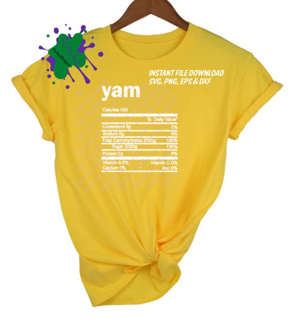 Yam Nutrition Facts SVG PNG EPS Dxf Etsy