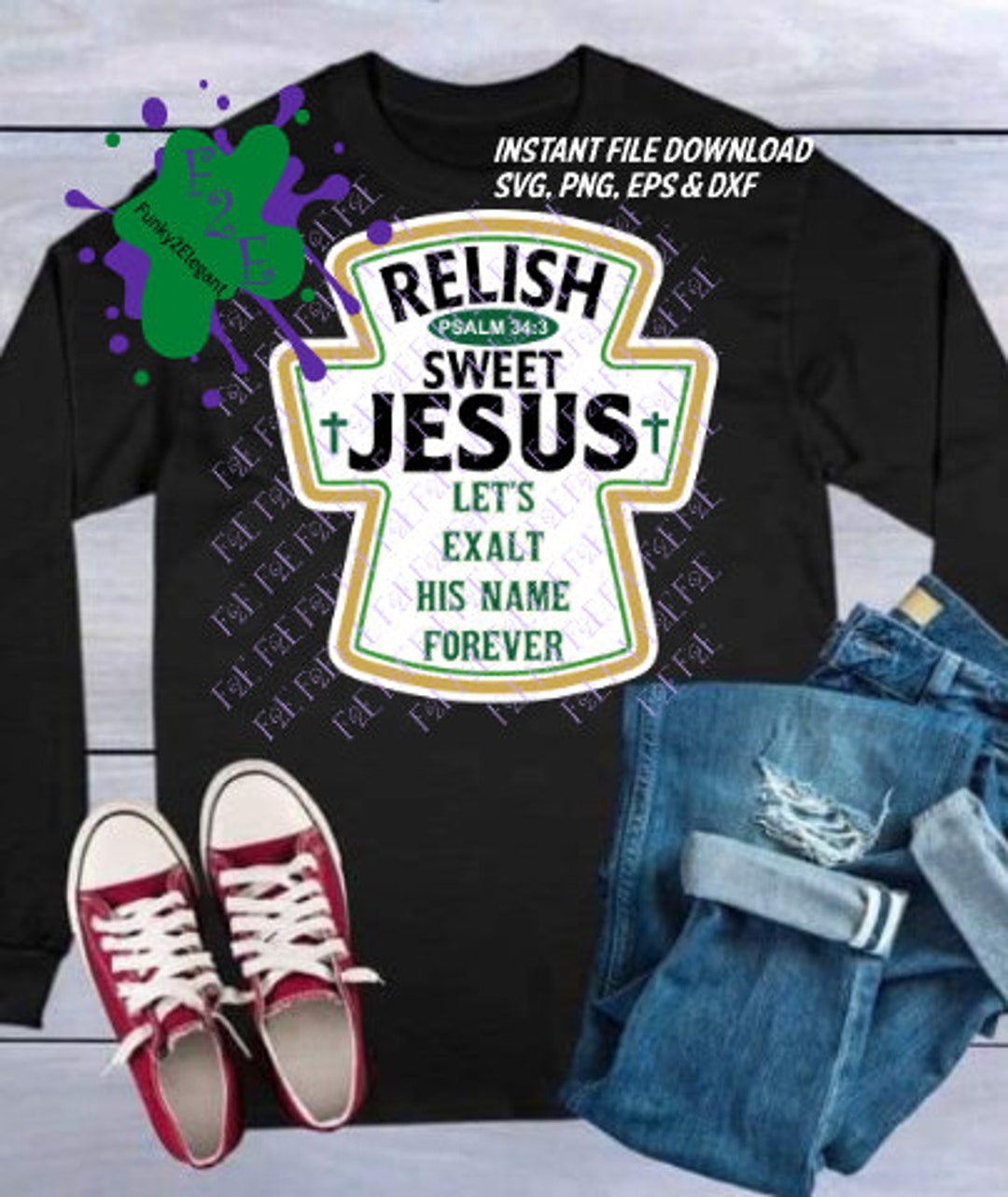 Relish Sweet Jesus SVG PNG EPS Dxf Etsy