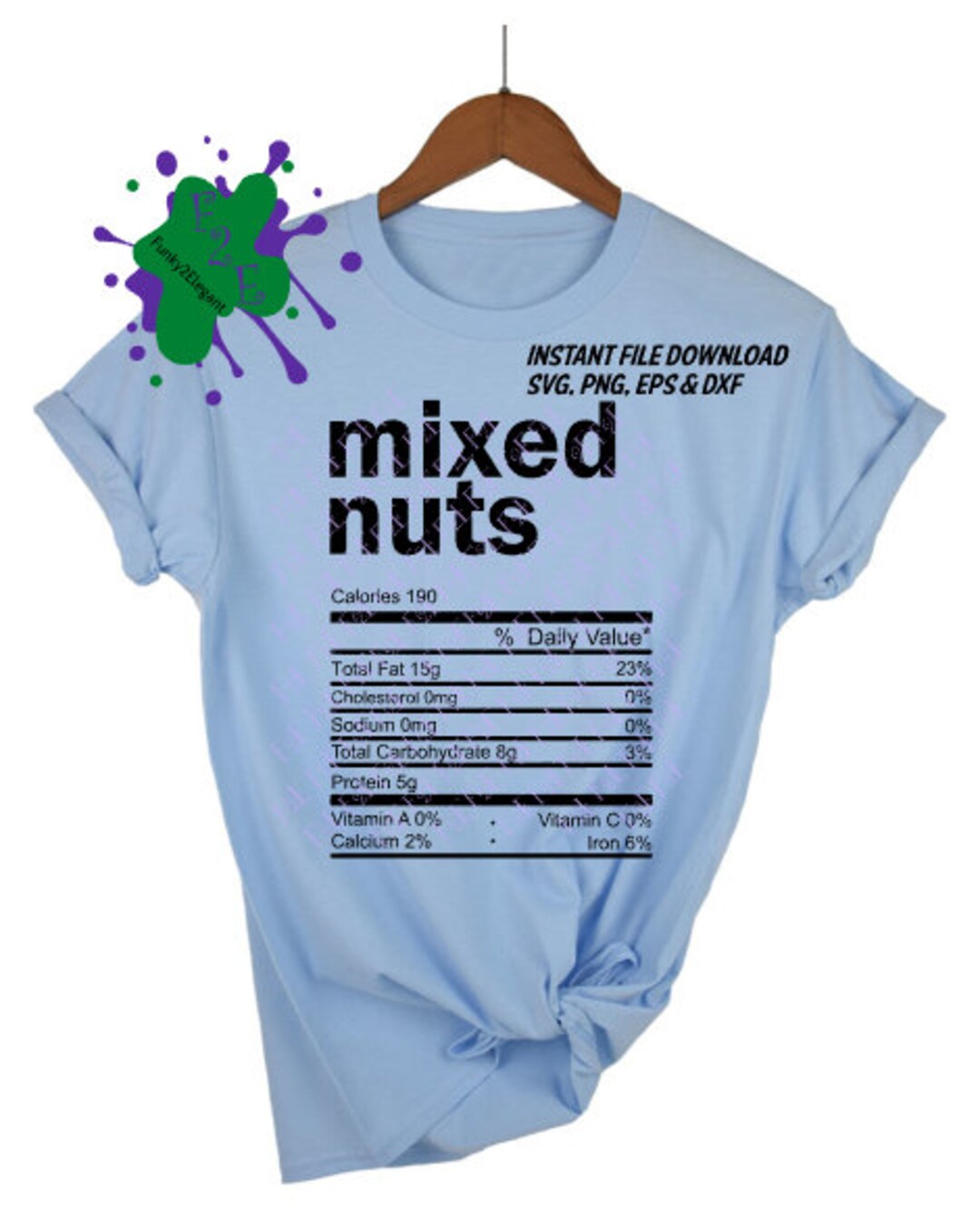 Mixed Nuts Nutrition Facts SVG PNG EPS Dxf Etsy