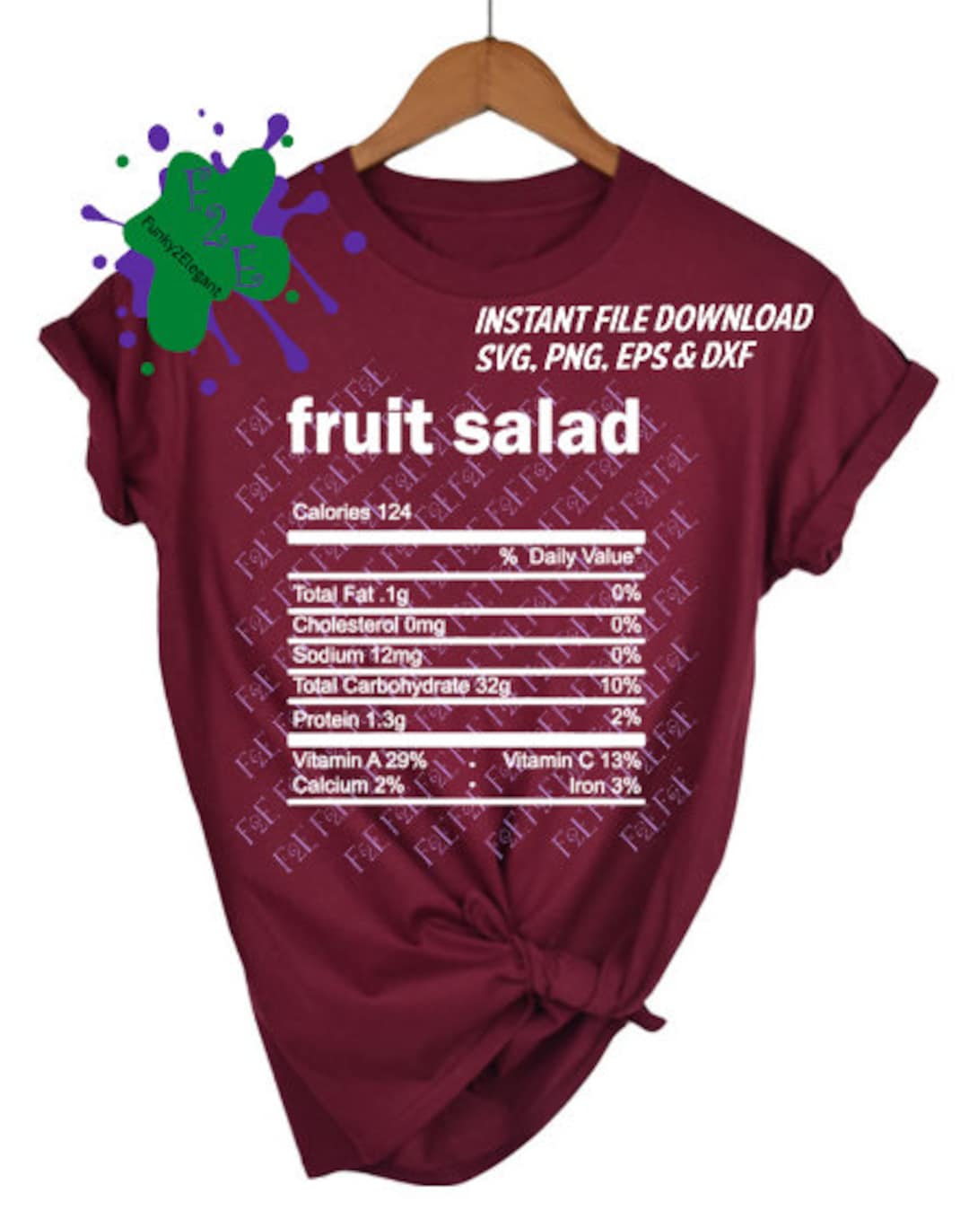 Fruit Salad Nutrition Facts SVG, PNG, EPS, Dxf Etsy