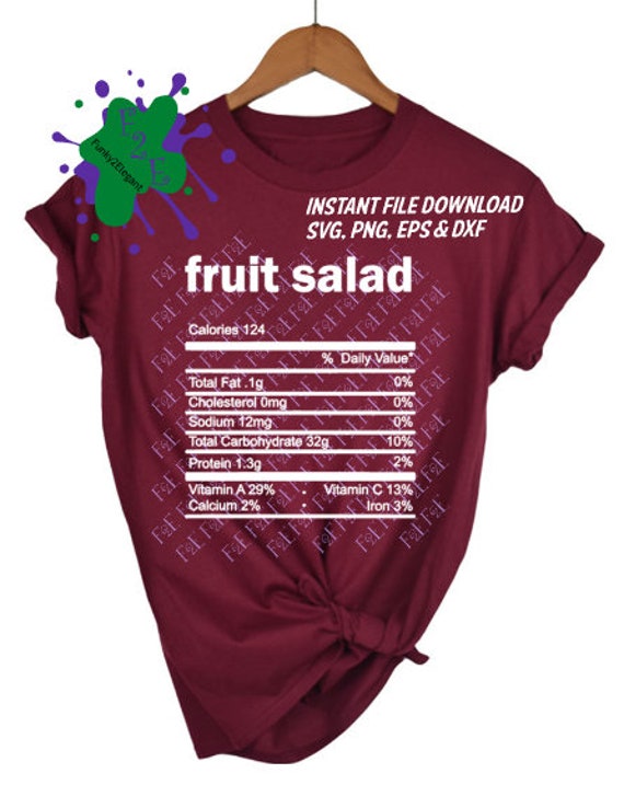 Fruit Salad Nutrition Facts SVG PNG EPS Dxf Etsy