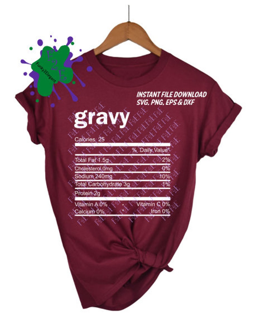 Gravy Nutrition Facts SVG PNG EPS Dxf Etsy
