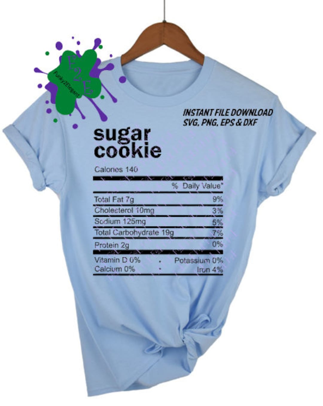 Sugar Cookies Nutrition Facts SVG PNG EPS Dxf Etsy