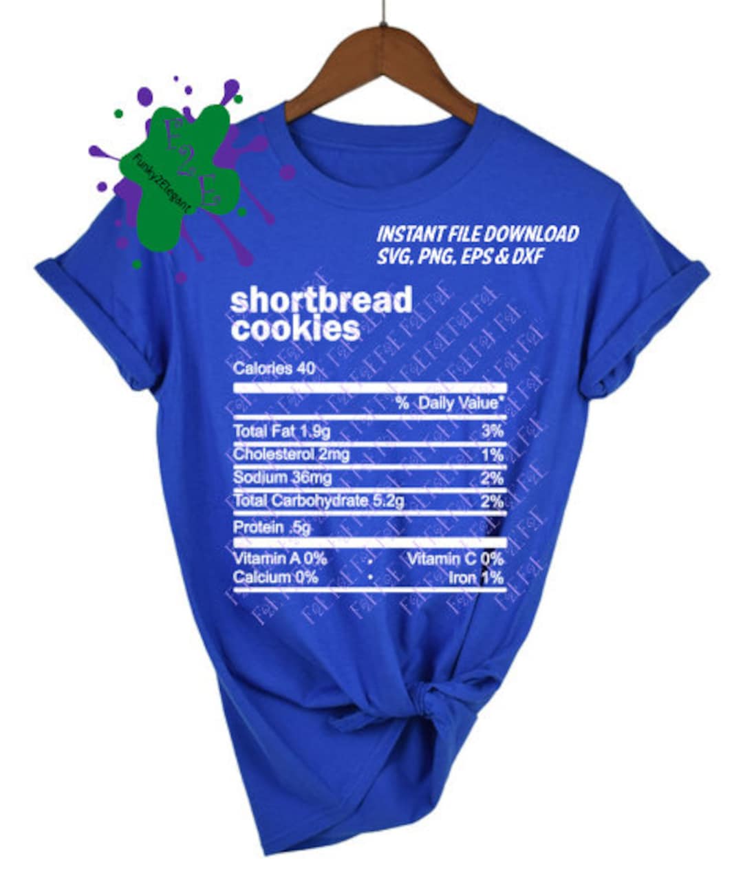 Shortbread Cookies Nutrition Facts SVG, PNG, EPS, Dxf Etsy