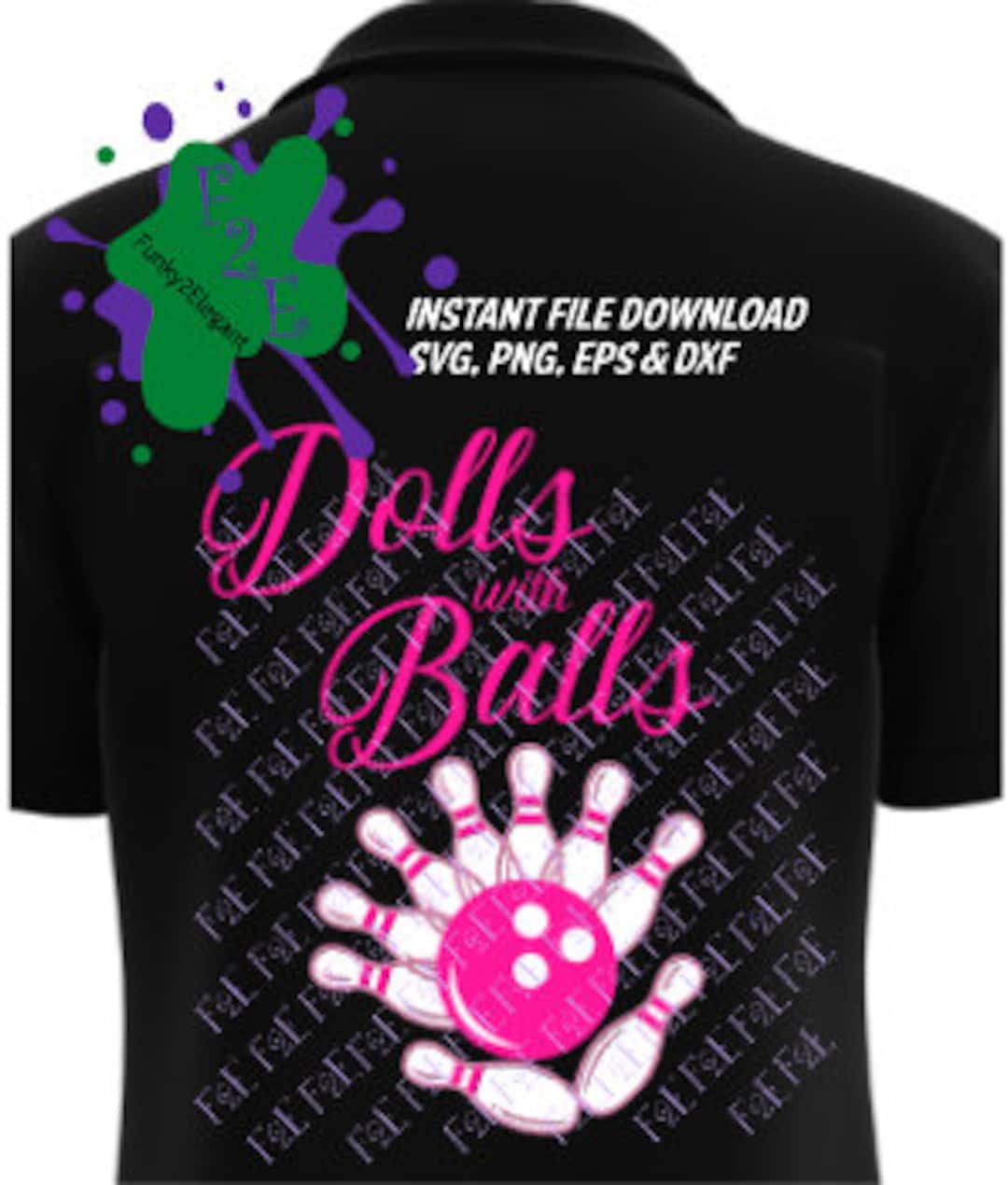 Bowling Dolls With Balls SVG, PNG, EPS, Dxf, Studio3 Etsy