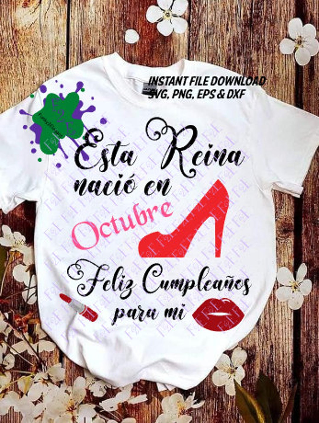 Esta Reina Nacio En Octubre Feliz Cumpleanos Para Mi SVG, PNG, EPS, Dxf ...
