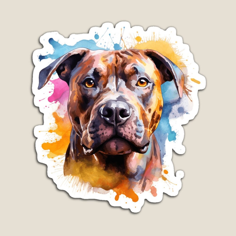 PNG Set of Two Water Colour Splash Staffy Dog Staffordshire Etsy