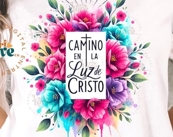 Camino de dios png spanish sublimation UV DTF png design faith Based christian quote png spanish designs for shirt sublimation cristiana png