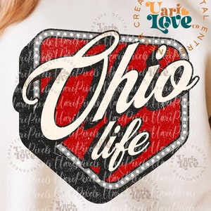 Retro Groovy Ohio SVG PNG, Cute Football uv dtf transfer shirt file, State of Ohio Design, sublimation retro College Game Day svg png design