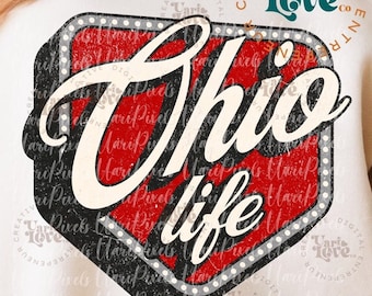 Retro Groovy Ohio SVG PNG, Cute Football uv dtf transfer shirt file, State of Ohio Design, sublimation retro College Game Day svg png design