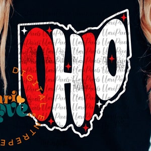Retro Groovy Ohio SVG PNG, Cute Football uv dtf transfer shirt file, State of Ohio Design, sublimation retro College Game Day svg png design
