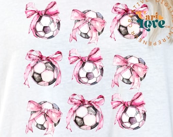Soccer Coquette Bow png, Soft Girl Era png, Retro Soccer Png, Coquette Soccer Png, Pink Bow design, Soccer Mama Png, Retro Soccer mom Png