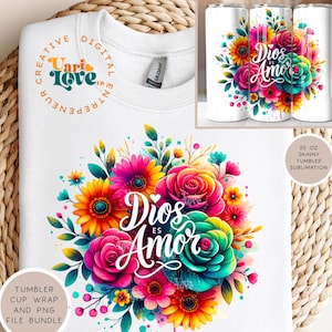 Dios Es Amor png Spaanse sublimatie UV DTF png-ontwerp op geloof gebaseerd christelijk citaat png Spaanse ontwerpen voor shirt sublimatie cristiana png