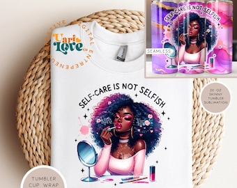 You Are Png Inspirational Png Affirmation Afro Lady Self Love Png Black girl magic Png Mental Health UV DTF sublimation design Black woman