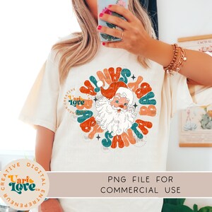 Natal retrô png, Papai Noel png, Natal png, sublimação de natal, feliz natal png, vibrações de natal png