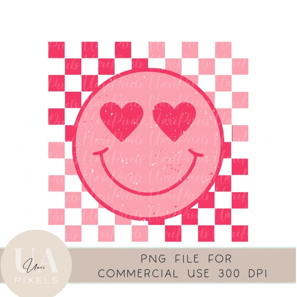 Cute Retro Smile with face Valentine’s Day PNG Commercial Use | Pink Face Valentine Png for sublimating T-shirt | Funny Coffee Valentine png