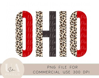 Groovy Ohio SVG PNG | Arquivo de camisa estadual de futebol universitário bonito | Camiseta Ohio PNG | Ohio Design para sublimação | Sublimação do dia do jogo svg png