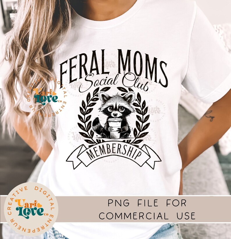 feral moma social club racoon png