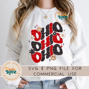 Ohio Shirt SVG PNG | Groovy Ohio Shirt File | Groovy svg PNG | Ohio Design for sublimation | Game Day Sublimation | Football cut file