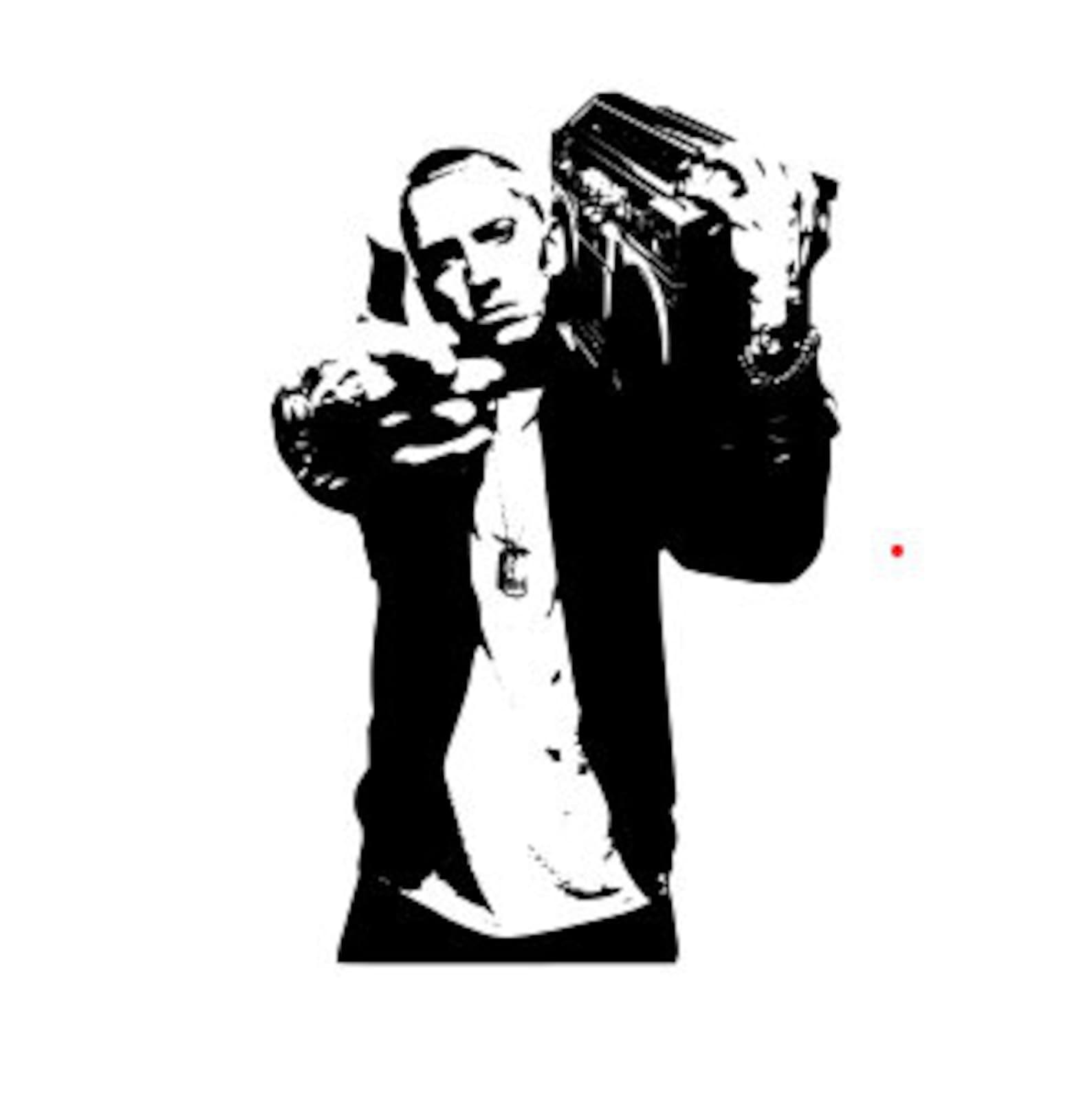 Eminem Digital SVG Transparent Black and White | Etsy