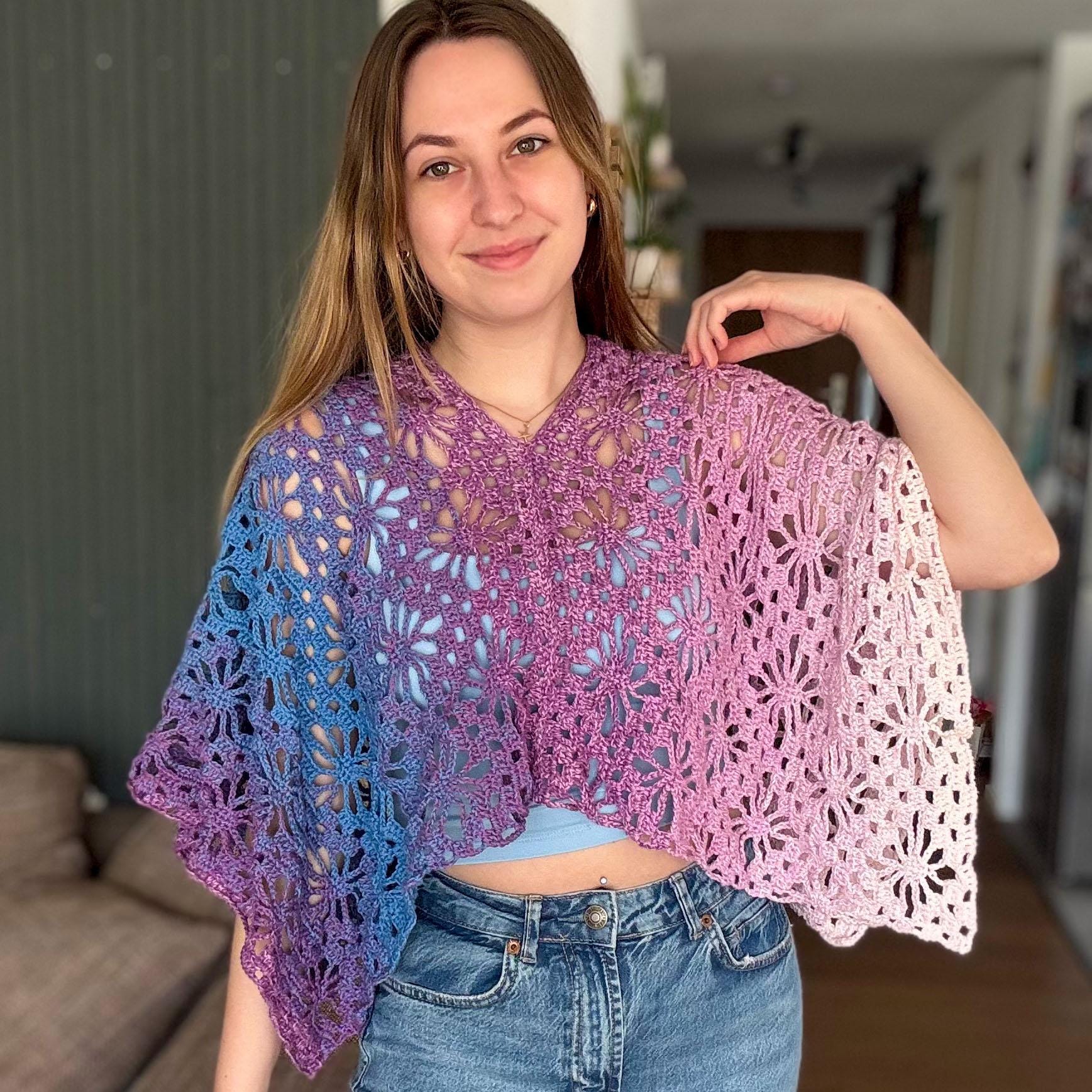 Flora Poncho Crochet Pattern