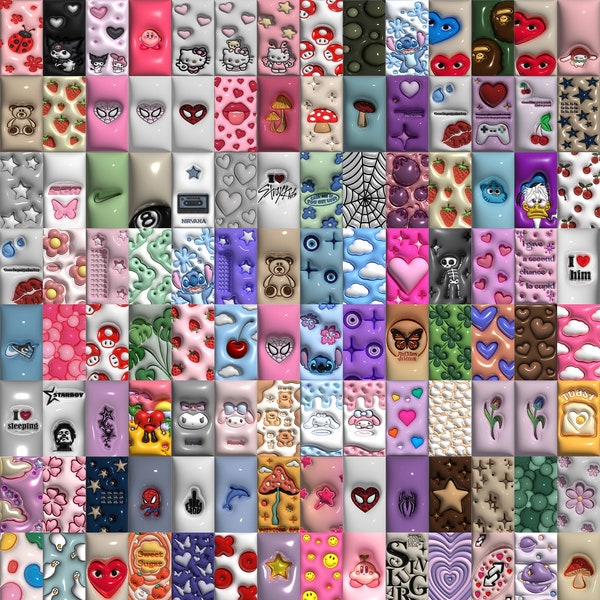 145PCS 3D Phone Wallpapers, Aesthetic Phone Background, Room Decor, Preppy Wall Collage Kit, Cute Pictures, High Quality Design 9:16 Ratio