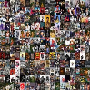 Pôster de Hip-Hop/Rap, 250 impressões de álbuns musicais, decoração de arte de banda retrô, coleção de arte de rappers da velha guarda, design de parede, 2Pac, Eminem