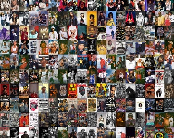 Hip-Hop / Rap Poster, 250 Music Album Prints, Retro Band Art Decor, Old-school Rappers Artwork Collection, Wall Design, 2Pac, Eminem