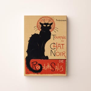 Tournée du Chat Noir Cat Art Print, Vintage French Poster, Black Cat Wall Decor, Parisian Retro Aesthetic, Classic Feline Illustration