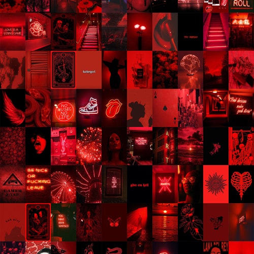Red Aesthetic Wall Collage Kit 100 Pcs Neon Red Aesthetic Etsy India Red Aesthetic Wall Collage Kit 100 Pcs Neon Red Aesthetic Etsy India