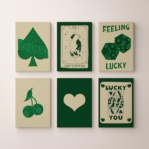 Póster de póker "Lucky You", póster de casino moderno, decoración de cartas "Sintiendo suerte", arte imprimible para sala de juegos, impresión estética de juegos de azar