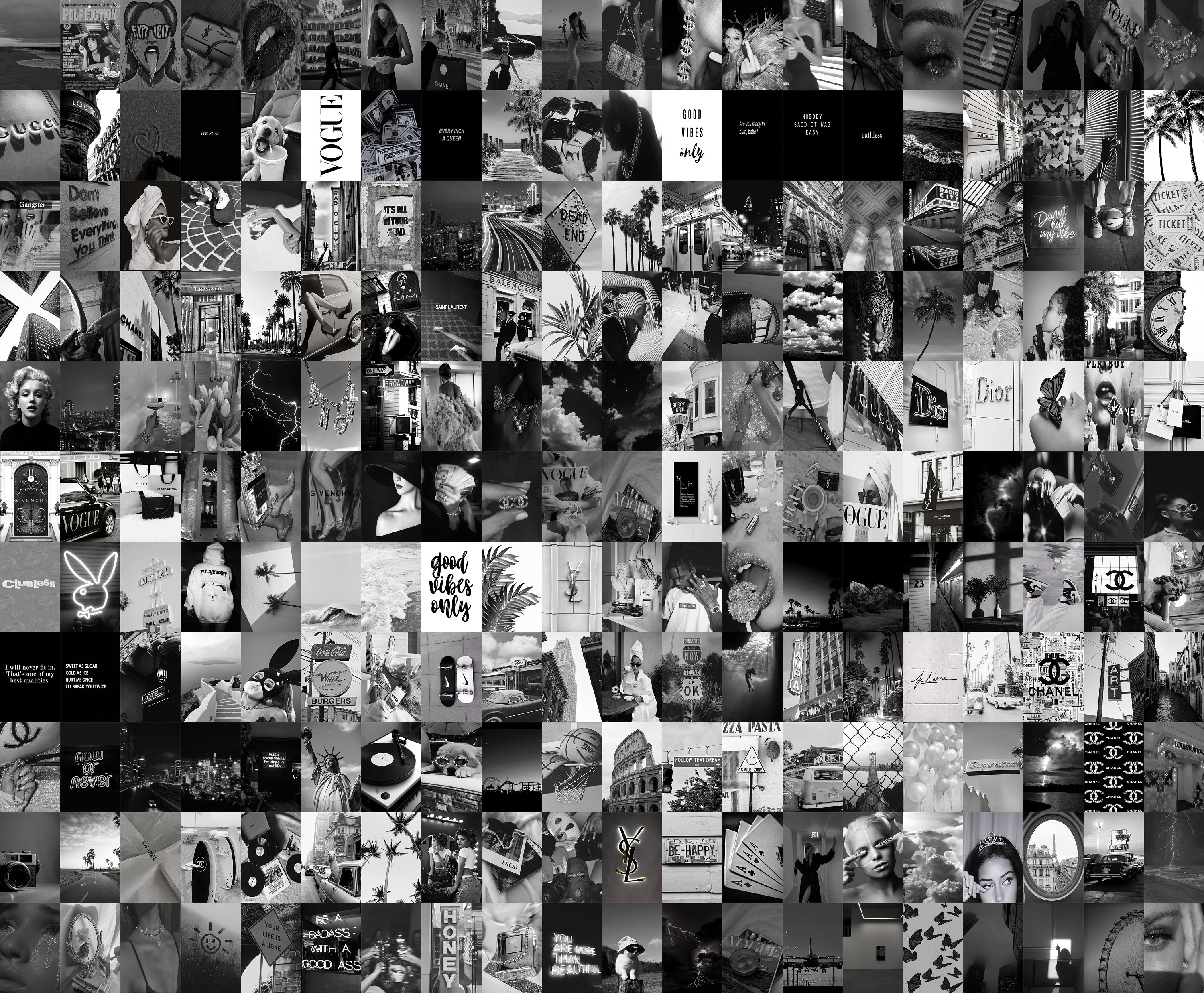 白黒の美的プリント、ミニマリストのウォールアート（デジタル