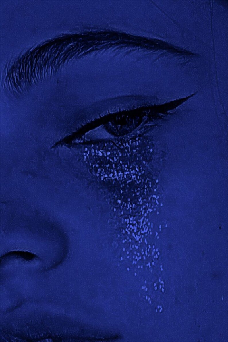 Blue Aesthetic Poster Wall Collage Kit Neon Blue Aesthetic Etsy