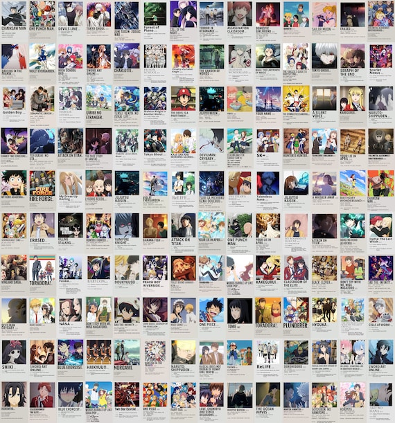 Anime Movie Poster Set, 750+ Minimalist Wall Art Download, Aesthetic Japanese Animation Prints for Bedroom, Gallery Wall, Cozy Room Decor