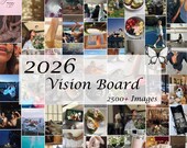 Vision Board Kit Printable 2026, Dream Board Images for Manifestation, Goal Setting, Law of Attraction, Aesthetic Inspiration Pictures
