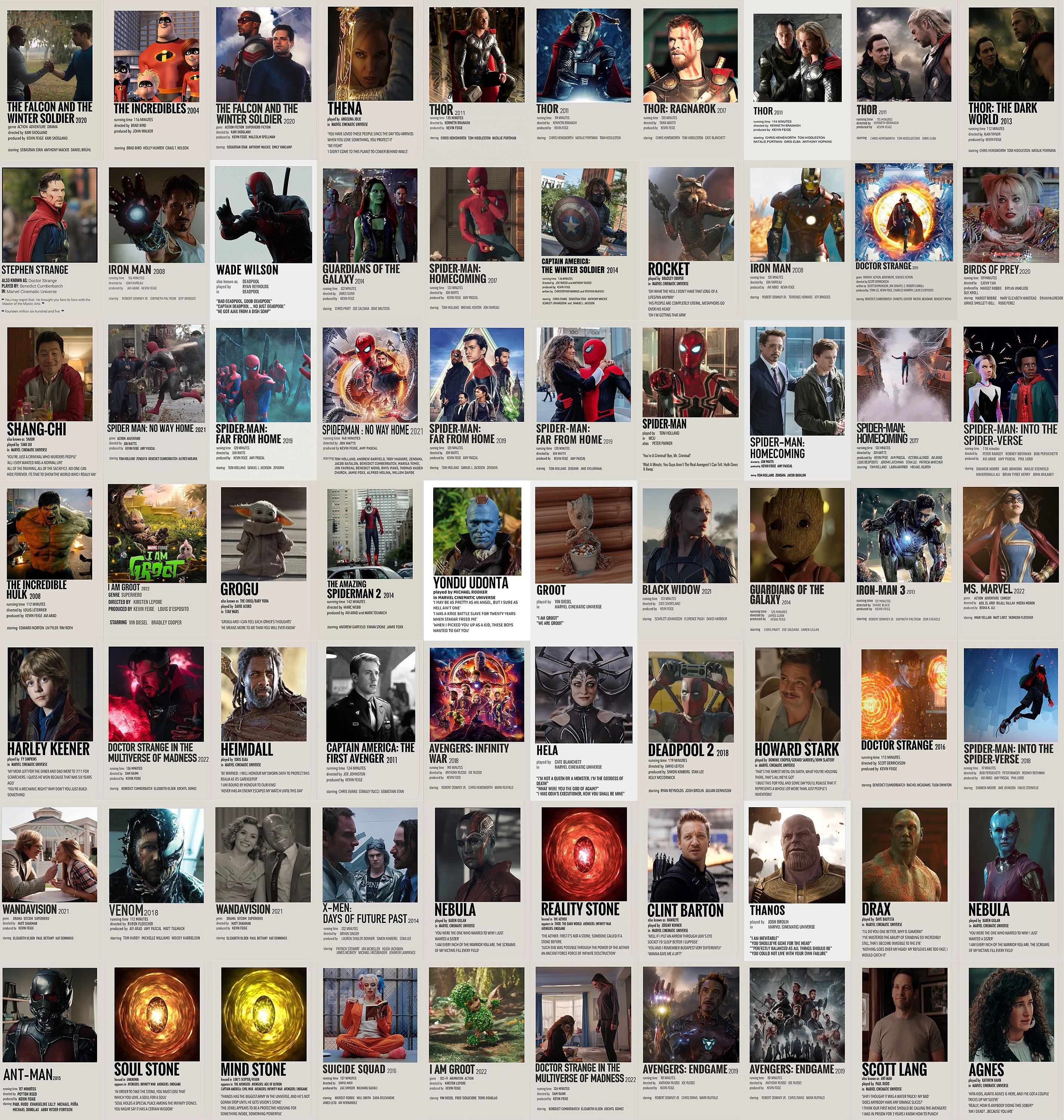 マーベル映画のミニマルポスター、300シリーズのカバープリント、映画